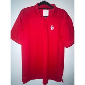 Pro Sport Brand‎ Oklahoma Sooners OU Polo Shirt Mens Large Crimson Red NWT